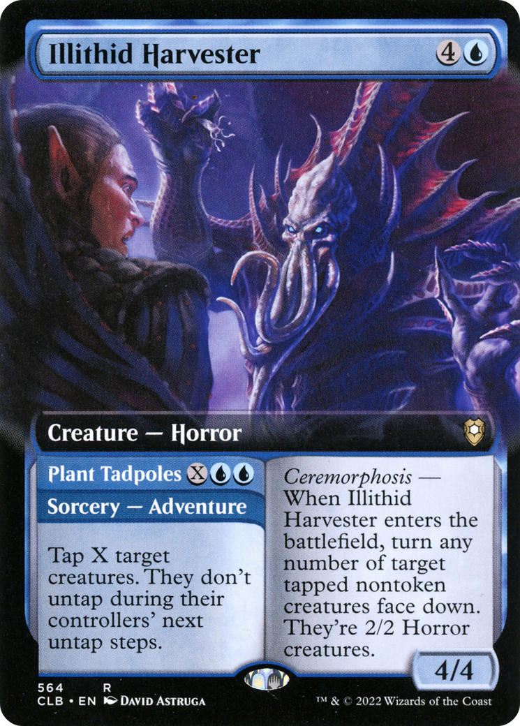 Illithid Harvester (Extended Art) (CLB-564) - Commander Legends: Battle for Baldur's Gate: (Extended Art)