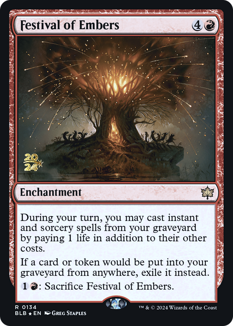 Festival of Embers (PRE-134S) - Bloomburrow Promos Foil