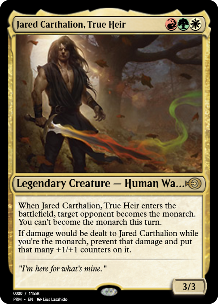 Jared Carthalion, True Heir (PRM-86232) - Magic Online Promos
