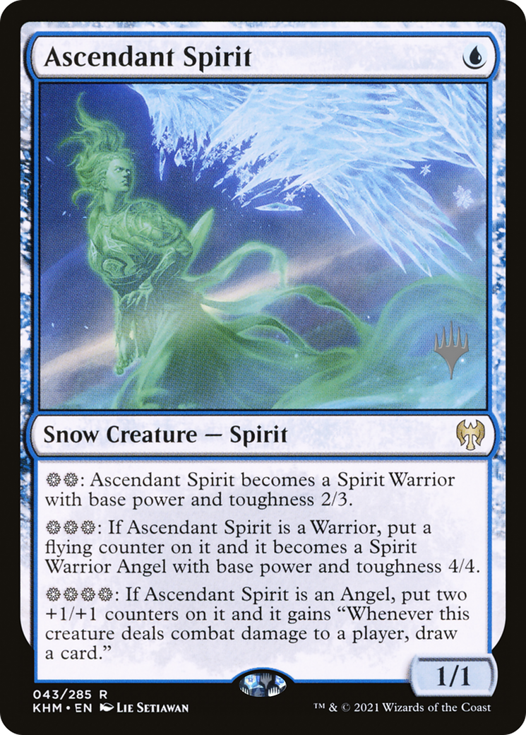 Ascendant Spirit (PPKHM-043) - Kaldheim Promos: (snow) Foil