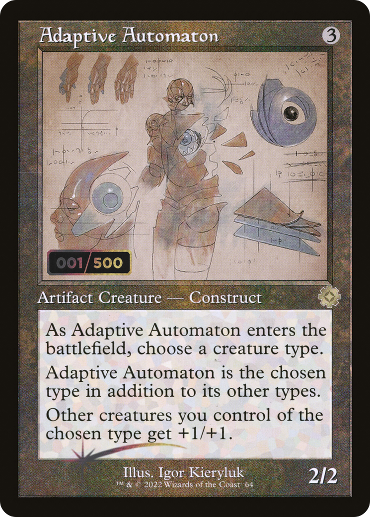 Adaptive Automaton (Schematic) (Serial Numbered) (BRR-64Z) - The Brothers' War Retro Artifacts Foil
