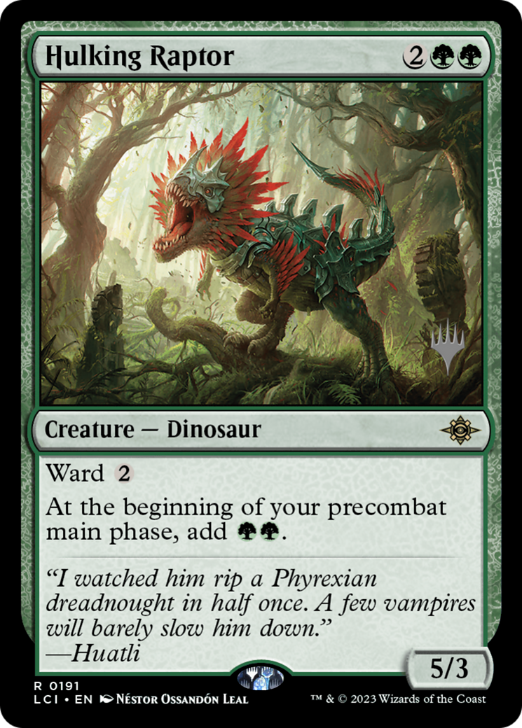 Hulking Raptor (PPLCI-191P) - The Lost Caverns of Ixalan Promos Foil