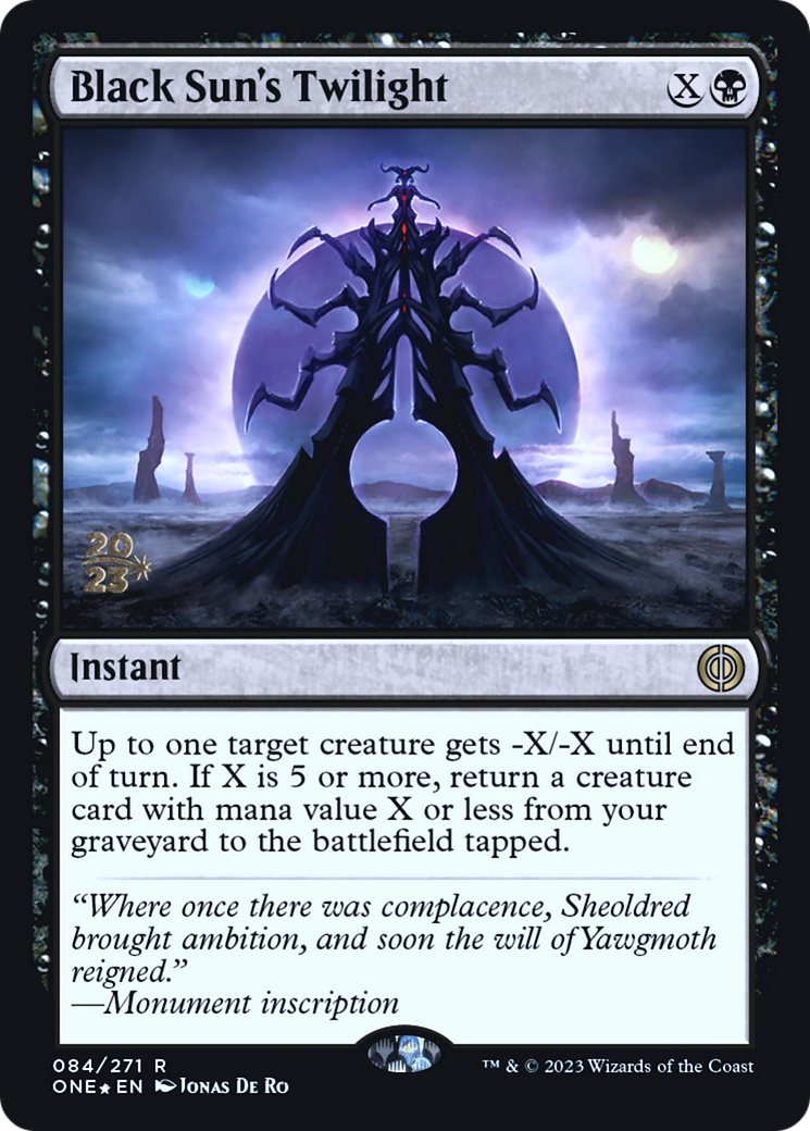 Black Sun's Twilight (PRE-84S) - Phyrexia: All Will Be One Promos Foil