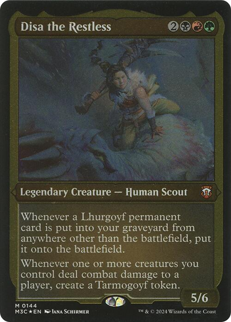 Disa the Restless (Display Commander) - Thick Stock (M3C-144) - Modern Horizons 3 Commander Etched Foil
