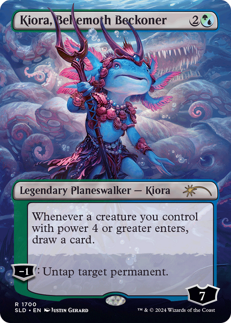 Kiora, Behemoth Beckoner (SLD-1700) - Secret Lair Drop (Borderless) Foil