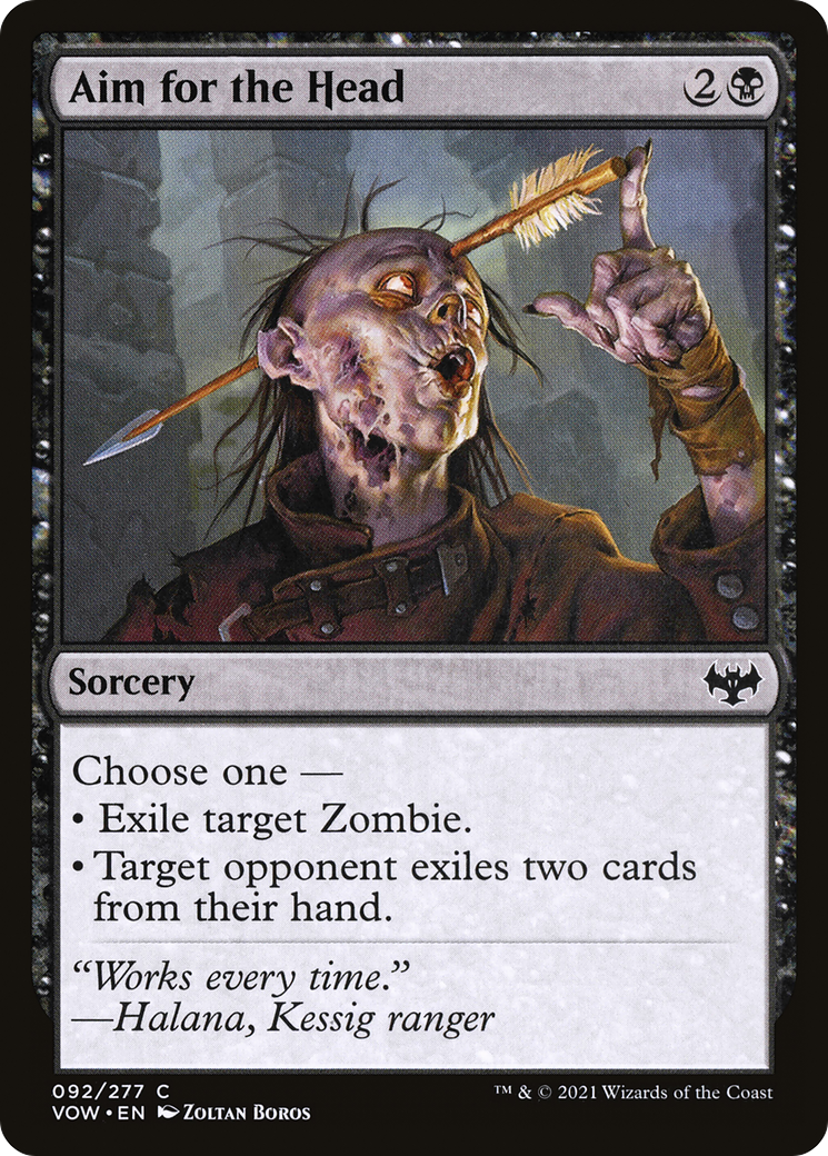 Aim for the Head (VOW-092) - Innistrad: Crimson Vow Foil