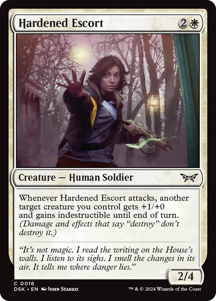 Hardened Escort (DSK-016) - Duskmourn: House of Horror Foil