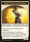 Temmet, Vizier of Naktamun // Zombie Double-Sided Token (AKH-12 // 20) - Amonkhet