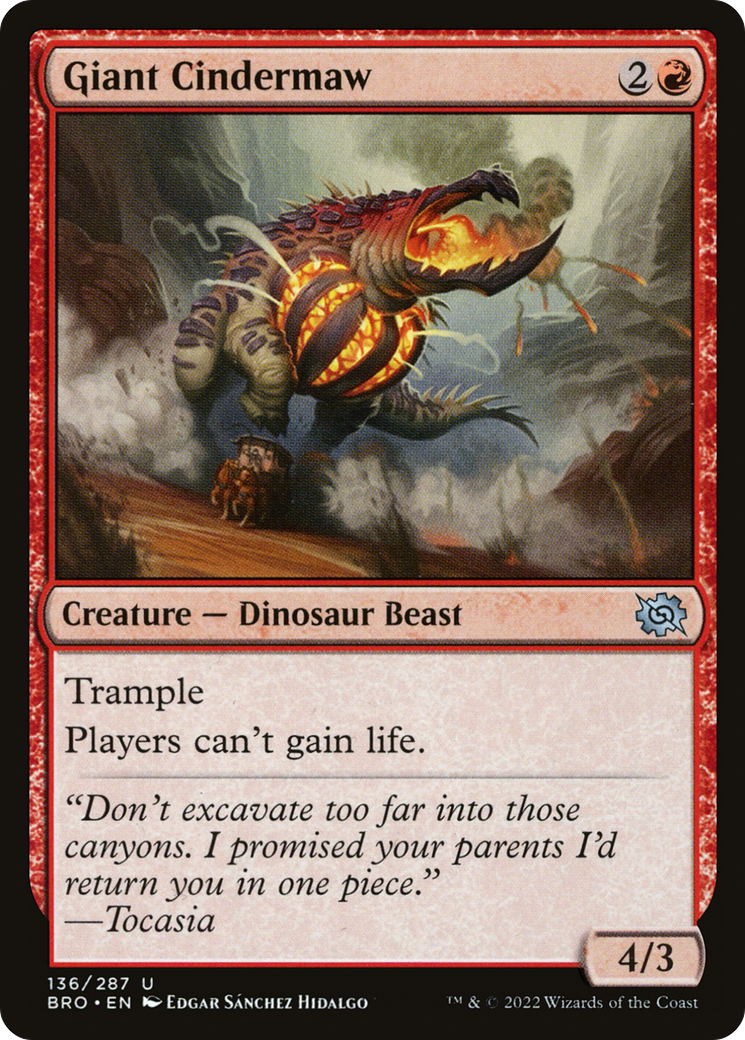 Giant Cindermaw (BRO-136) - The Brothers' War