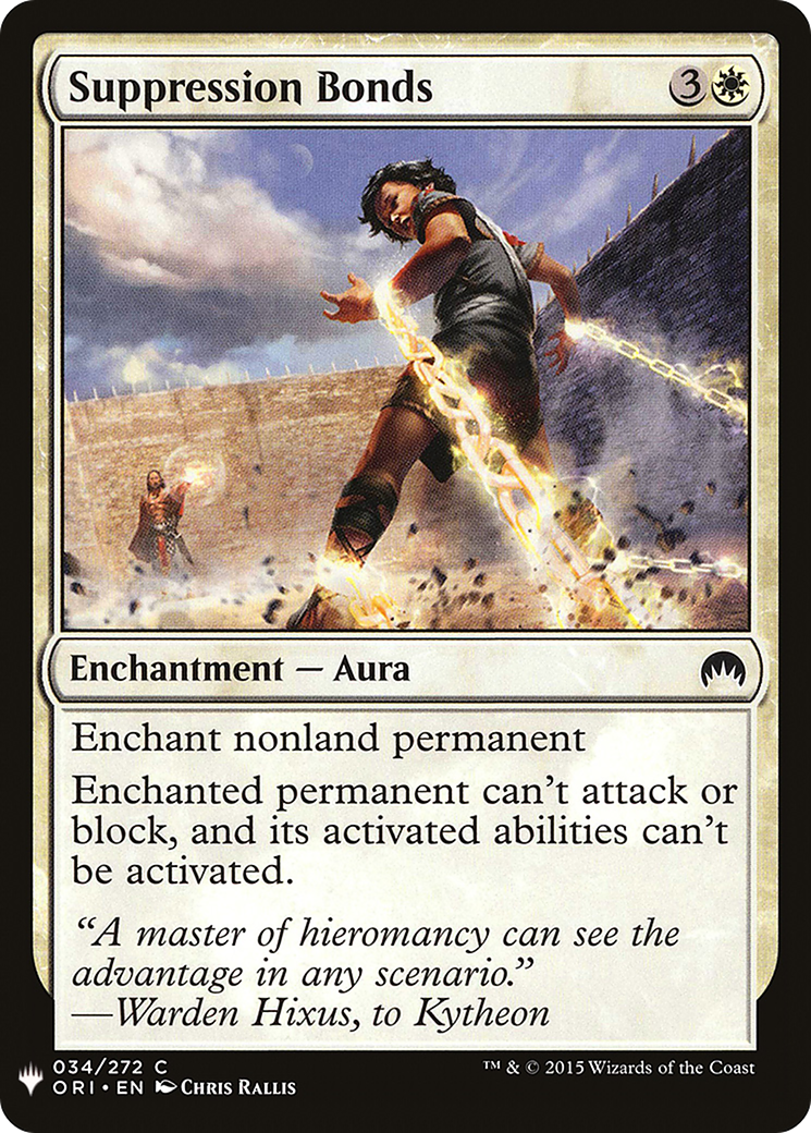Suppression Bonds (LIST-ORI-34) - The List