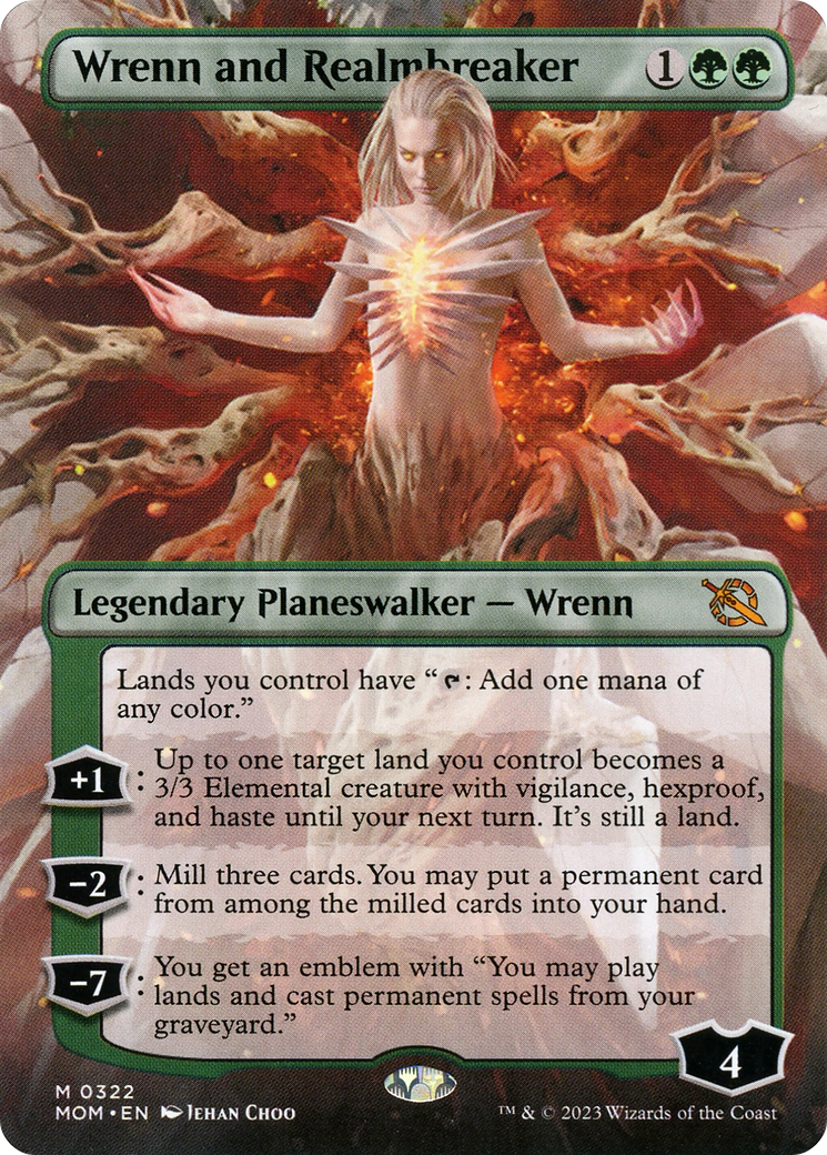 Wrenn and Realmbreaker (Borderless) (MOM-322) - March of the Machine (Borderless) Foil