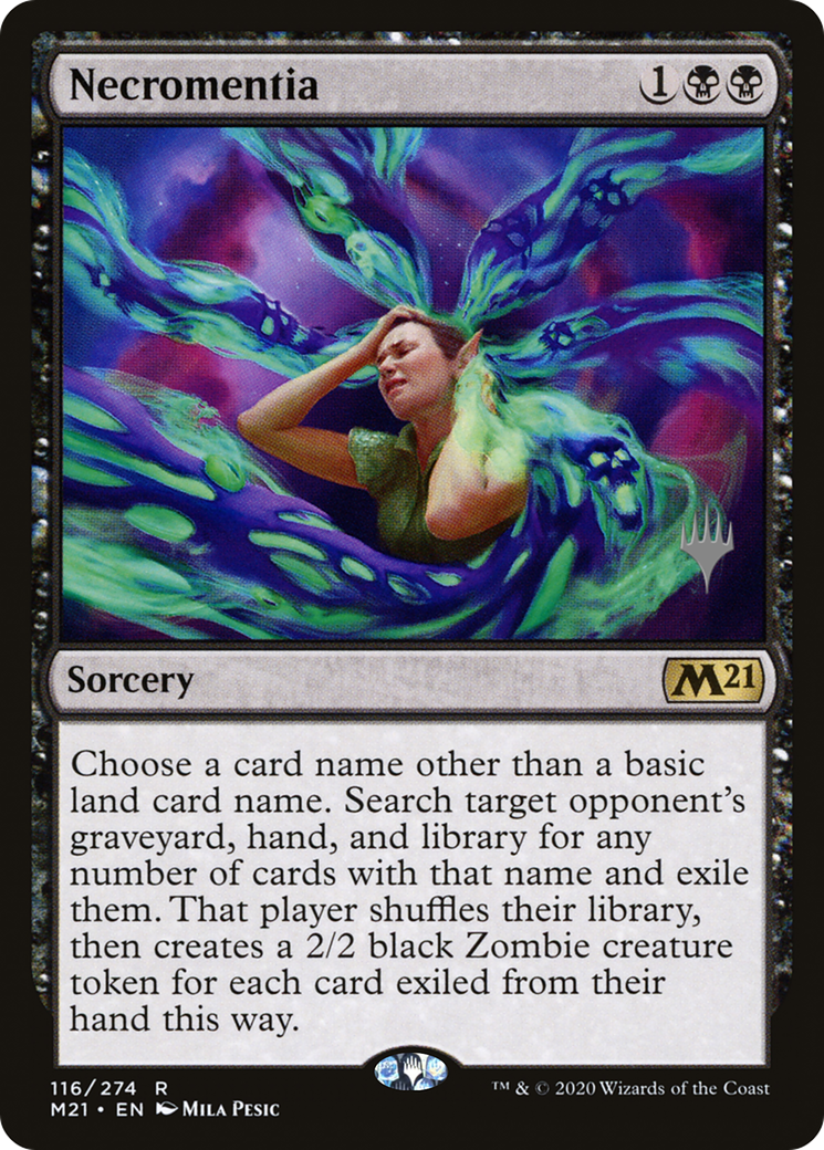 Necromentia (PPM21-116) - Core Set 2021 Promos Foil