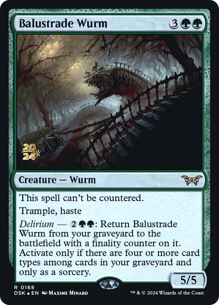 Balustrade Wurm (PRE-168S) - Duskmourn: House of Horror Promos Foil