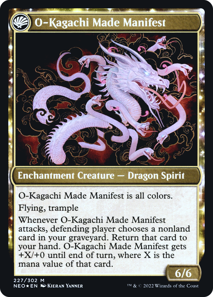 The Kami War // O-Kagachi Made Manifest (PRE-227) - Kamigawa: Neon Dynasty Promos: (fandfc, enchantment) Foil