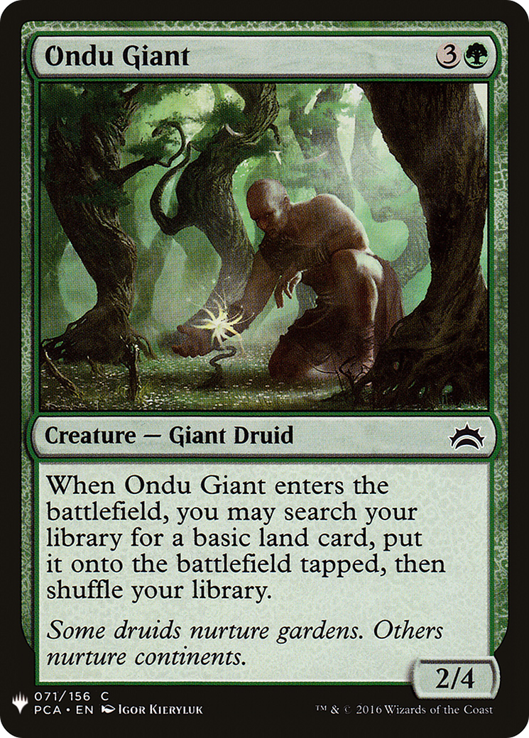 Ondu Giant (LIST-071) - The List
