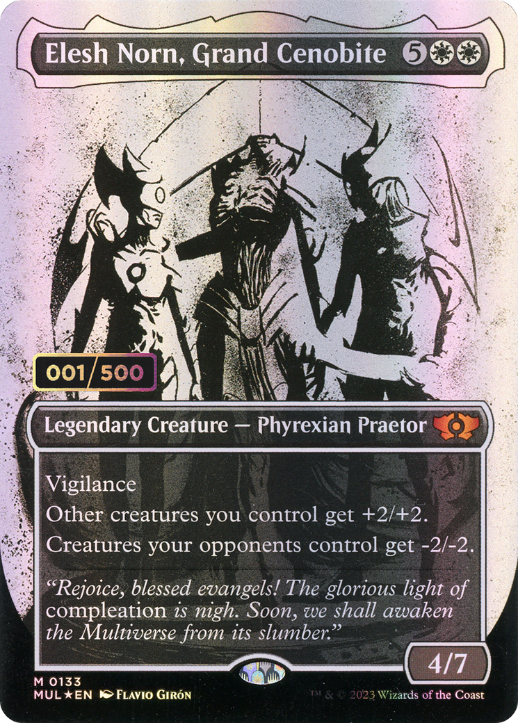 Elesh Norn, Grand Cenobite (Serial Numbered) (MUL-133Z) - Multiverse Legends: (Showcase) (Borderless) Foil