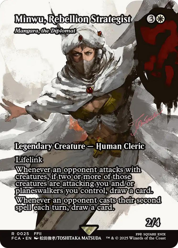 Mangara, the Diplomat (FCA-025) - FINAL FANTASY: Through the Ages / Minwu, Rebellion Strategist (Borderless)