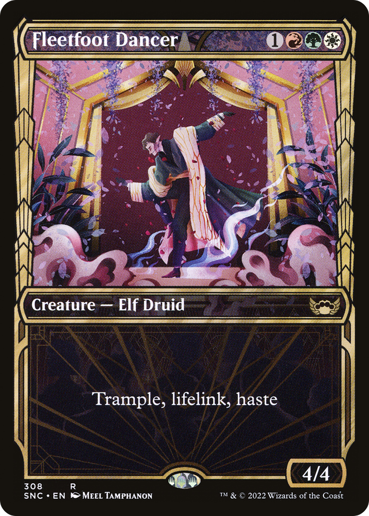 Fleetfoot Dancer (Showcase) (SNC-308) - Streets of New Capenna: (Showcase) Foil