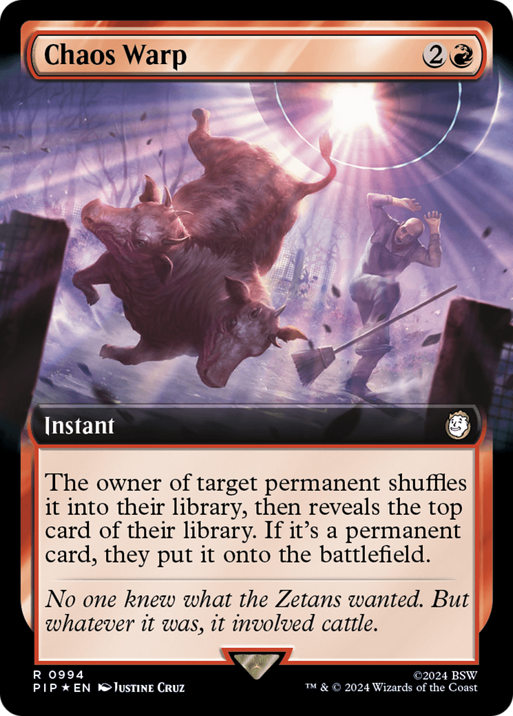 Chaos Warp (Extended Art) (Surge Foil) (PIP-994) - Fallout: (Extended Art) Foil
