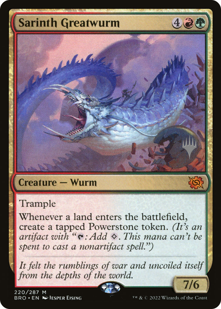 Sarinth Greatwurm (PPBRO-220P) - The Brothers' War Promos