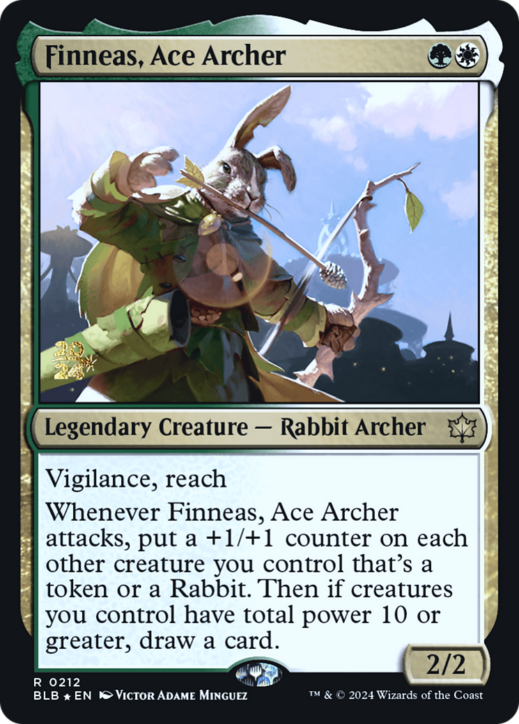 Finneas, Ace Archer (PRE-212S) - Bloomburrow Promos Foil