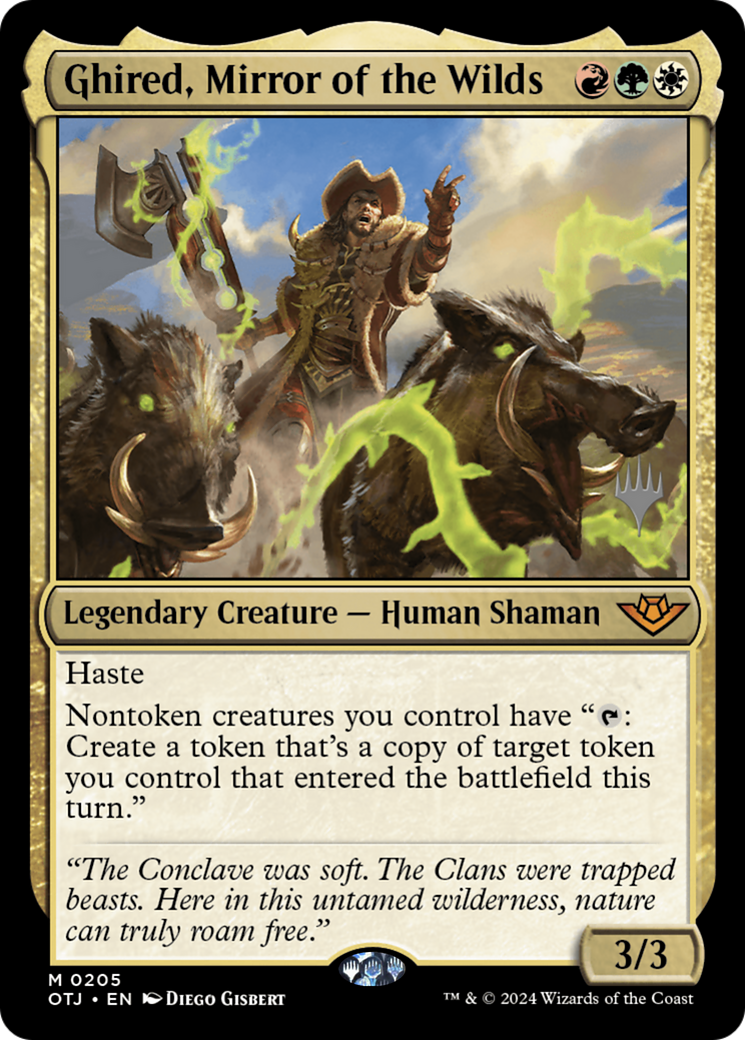Ghired, Mirror of the Wilds (PPOTJ-205P) - Outlaws of Thunder Junction Promos Foil