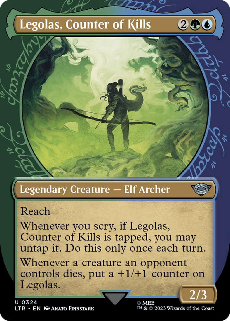 Legolas, Counter of Kills (Showcase) (LTR-324) - The Lord of the Rings: Tales of Middle-earth: (Showcase) (Borderless)