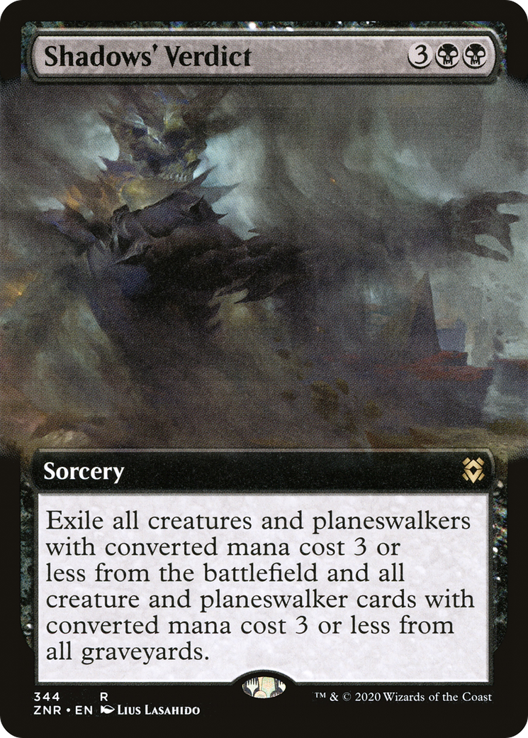 Shadows' Verdict (Extended Art) (ZNR-344) - Zendikar Rising: (Extended Art) Foil