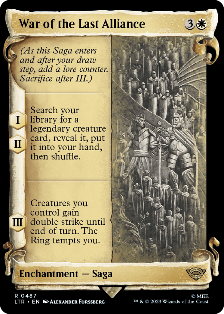 War of the Last Alliance (Showcase Scrolls) (LTR-487) - The Lord of the Rings: Tales of Middle-earth: (Showcase)
