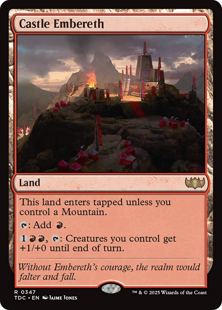 Castle Embereth (TDC-347) - Commander: Tarkir: Dragonstorm