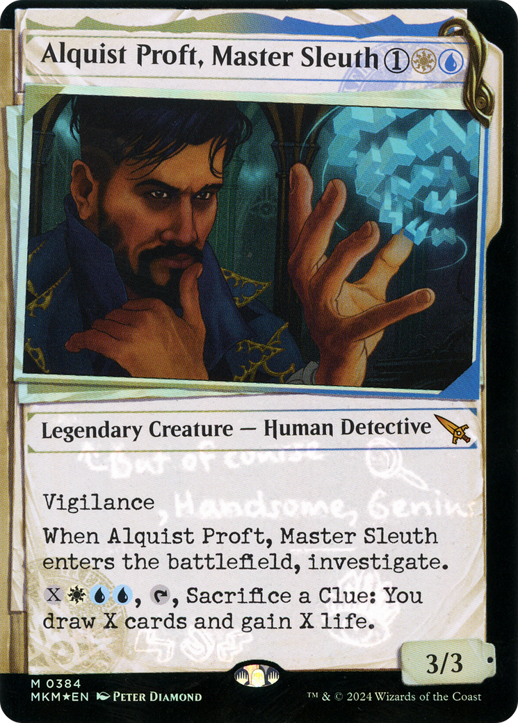 Alquist Proft, Master Sleuth (Showcase) (Invisible Ink) (MKM-384) - Murders at Karlov Manor: (Showcase) Foil