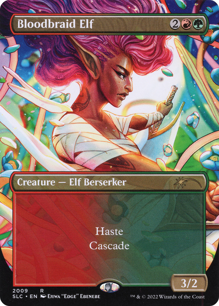 Bloodbraid Elf (SLC-2009) - Secret Lair 30th Anniversary Countdown Kit (Borderless) Foil