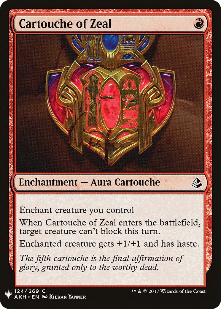Cartouche of Zeal (LIST-124) - The List