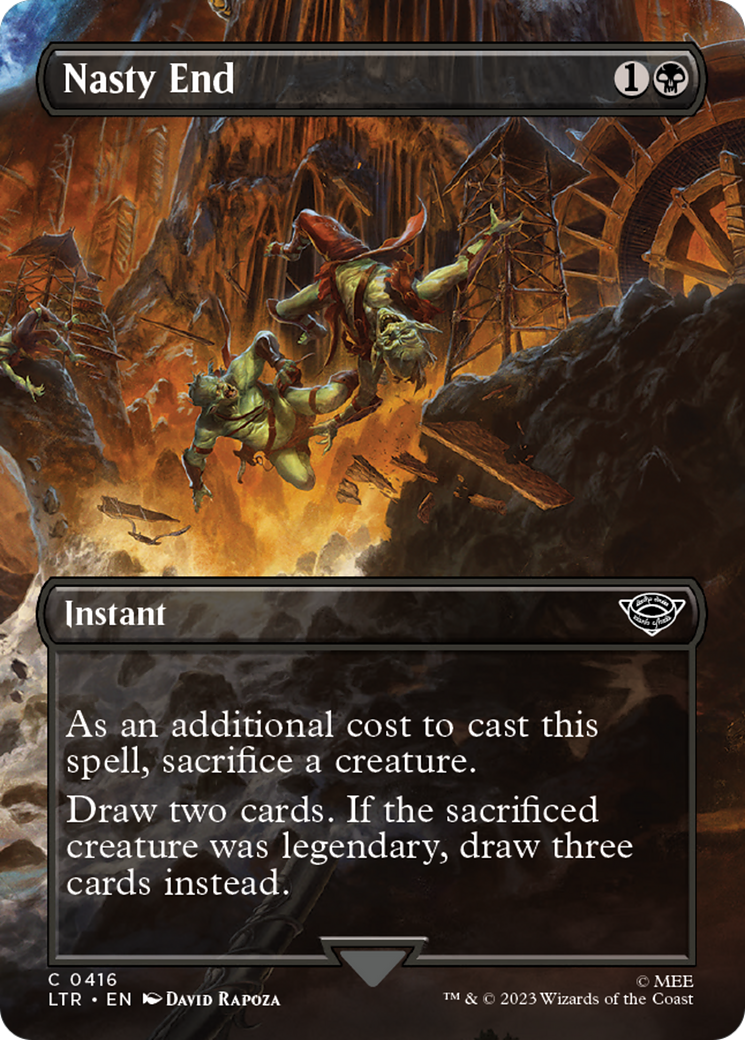 Nasty End (Borderless) (LTR-416) - The Lord of the Rings: Tales of Middle-earth (Borderless) Foil