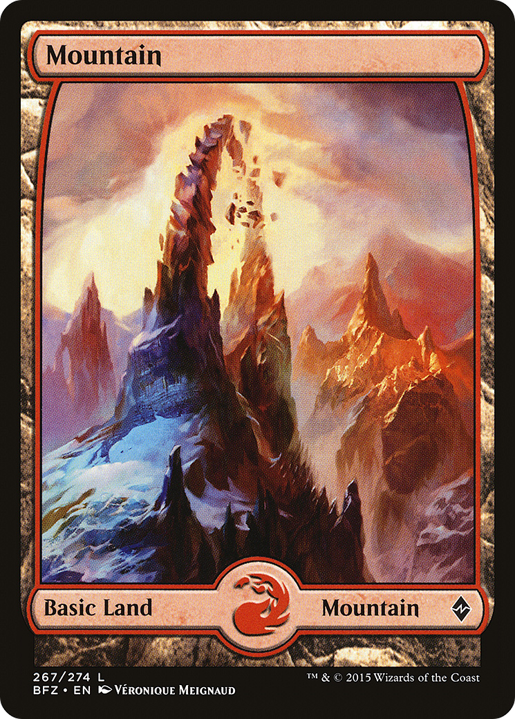 Mountain (267) - Full Art (BFZ-267) - Battle for Zendikar Foil