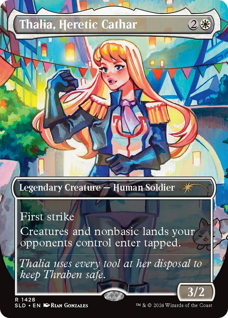 Thalia, Heretic Cathar (SLD-1428) - Secret Lair Drop (Borderless)