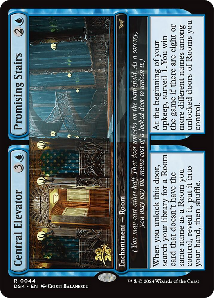 Central Elevator // Promising Stairs (PRE-44S) - Duskmourn: House of Horror Promos Foil