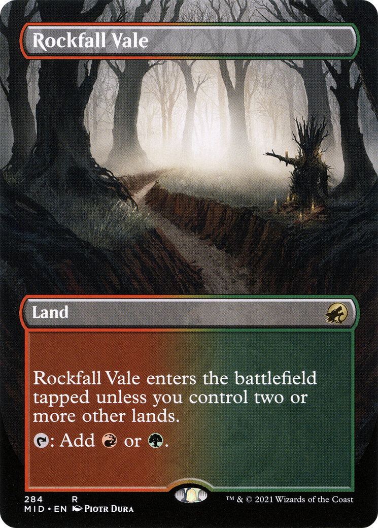 Rockfall Vale (Borderless) (MID-284) - Innistrad: Midnight Hunt (Borderless) Foil