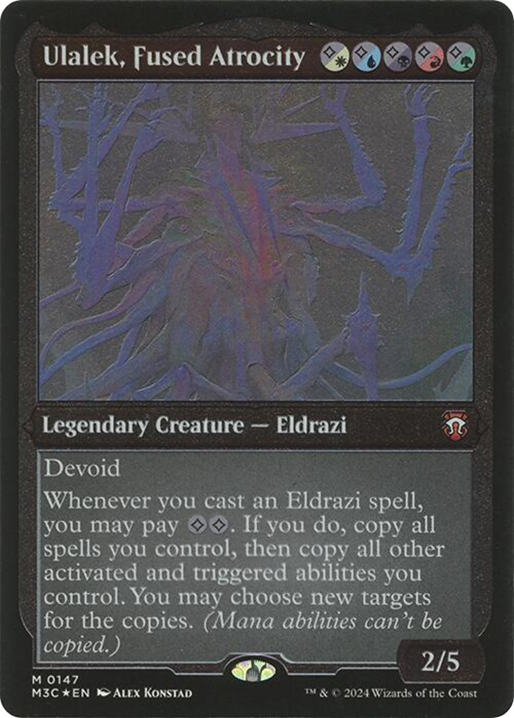 Ulalek, Fused Atrocity (Display Commander) - Thick Stock (M3C-147) - Modern Horizons 3 Commander Etched Foil