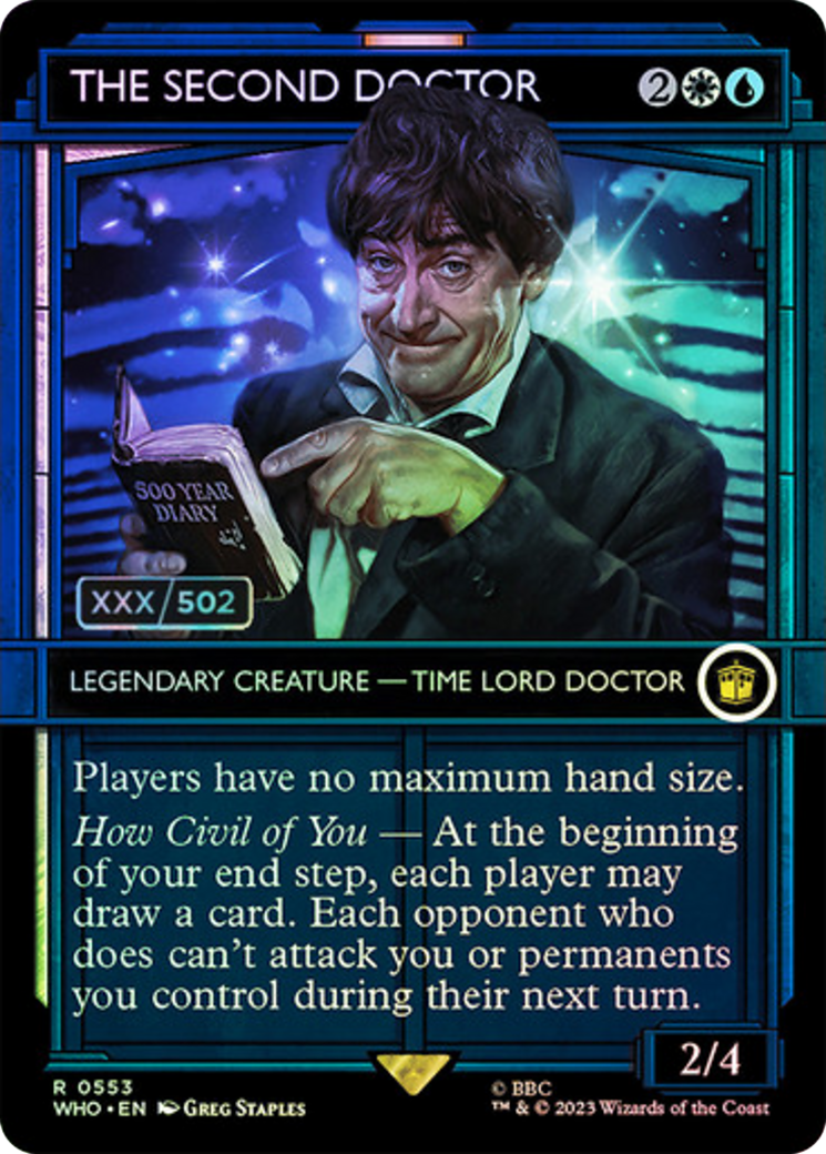 The Second Doctor (Serial Numbered) (WHO-553Z) - Doctor Who: (Showcase) (Borderless) Foil