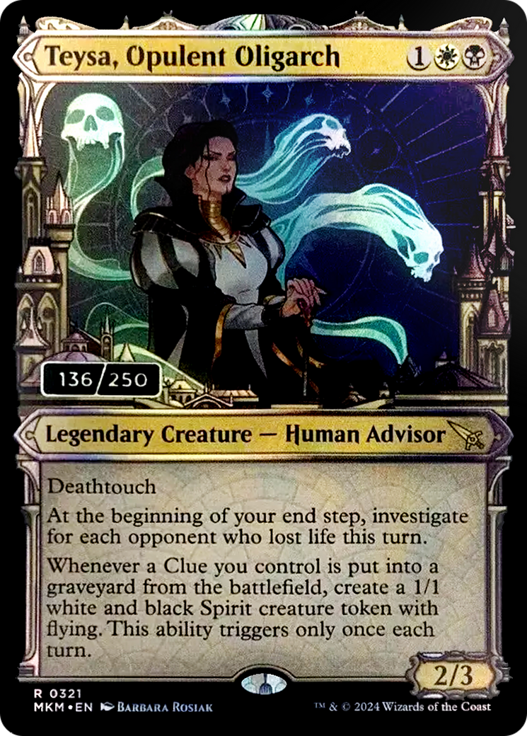 Teysa, Opulent Oligarch (Serial Numbered) (MKM-321) - Murders at Karlov Manor Foil