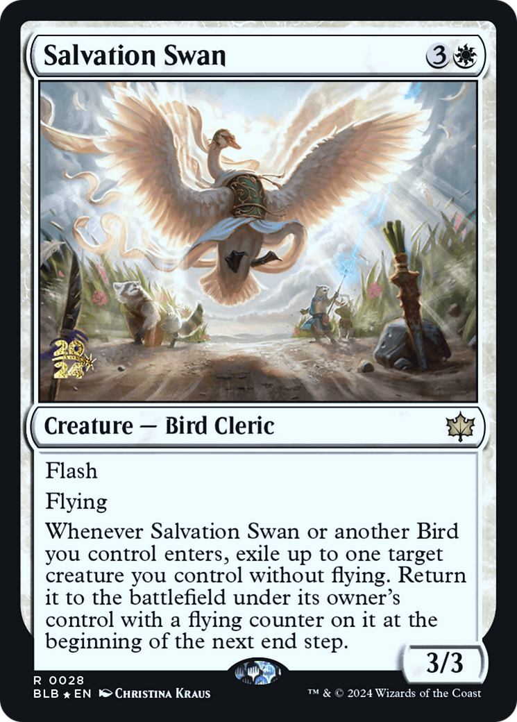 Salvation Swan (PRE-28S) - Bloomburrow Promos Foil