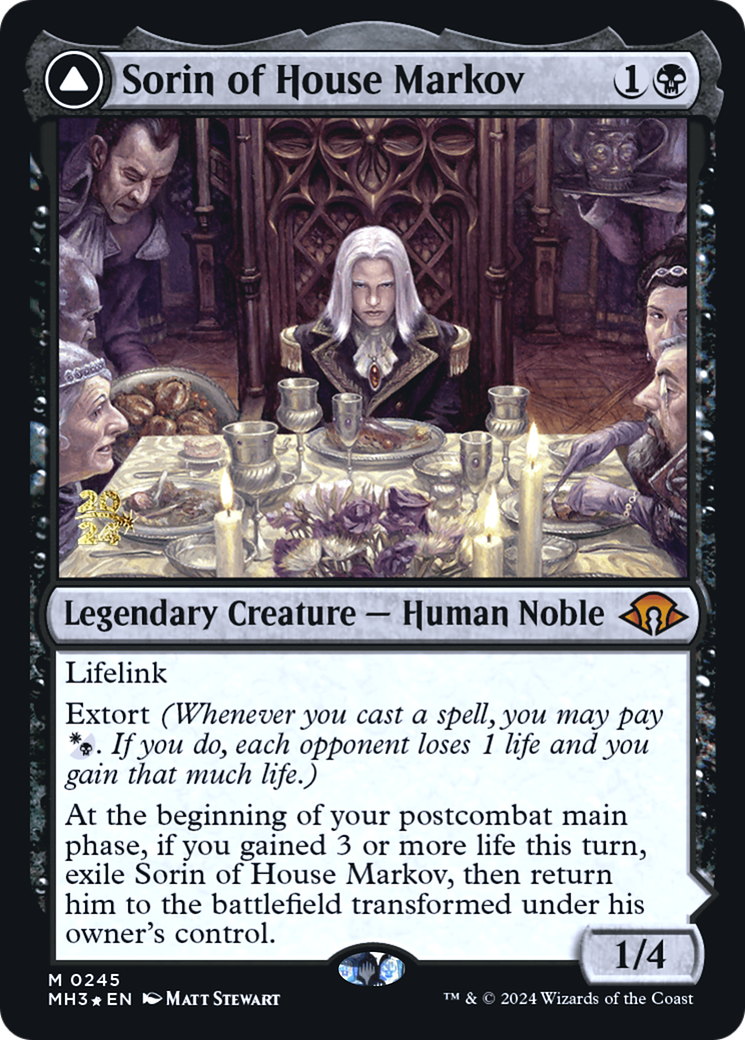 Sorin of House Markov // Sorin, Ravenous Neonate (PRE-245S) - Modern Horizons 3 Promos Foil