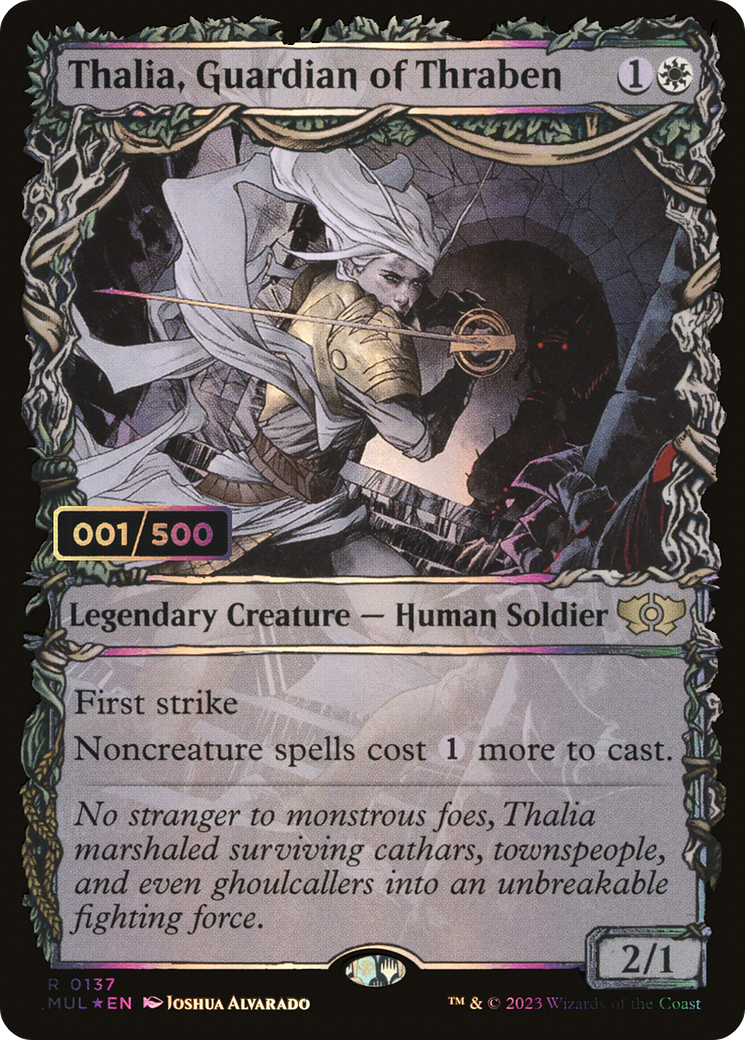 Thalia, Guardian of Thraben (Serial Numbered) (MUL-137Z) - Multiverse Legends: (Showcase) Foil