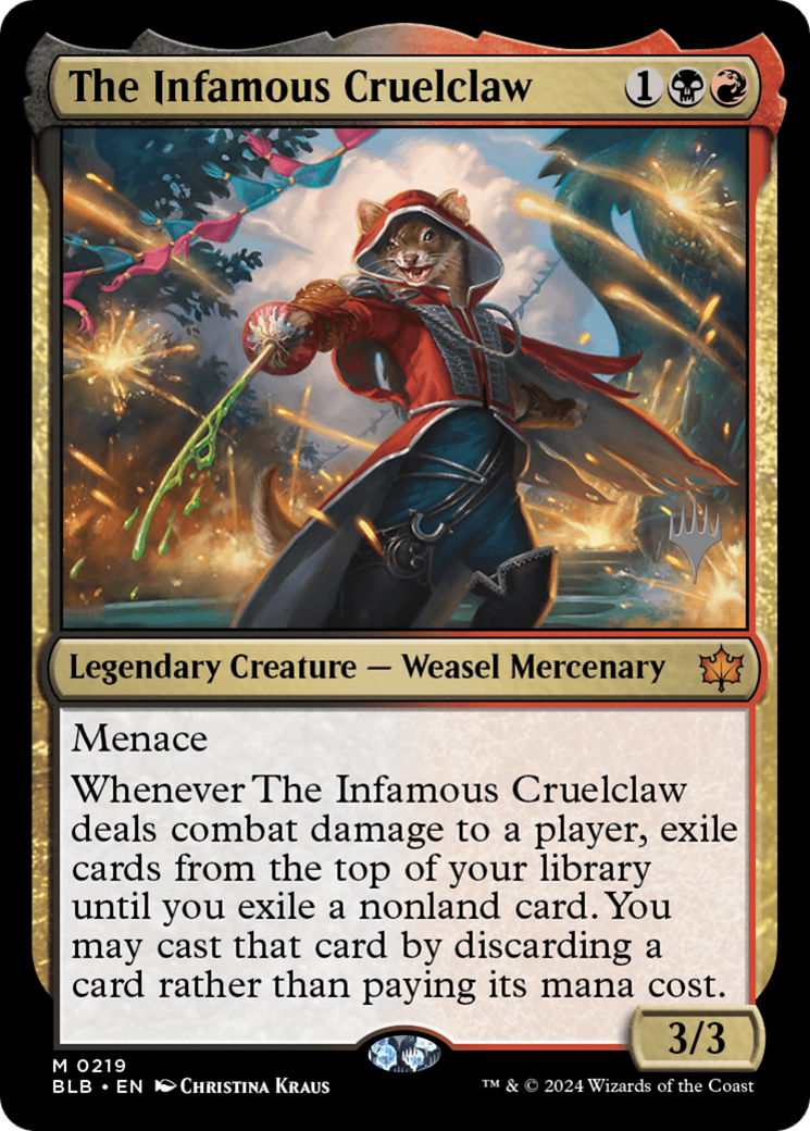 The Infamous Cruelclaw (PPBLB-219P) - Bloomburrow Promos Foil