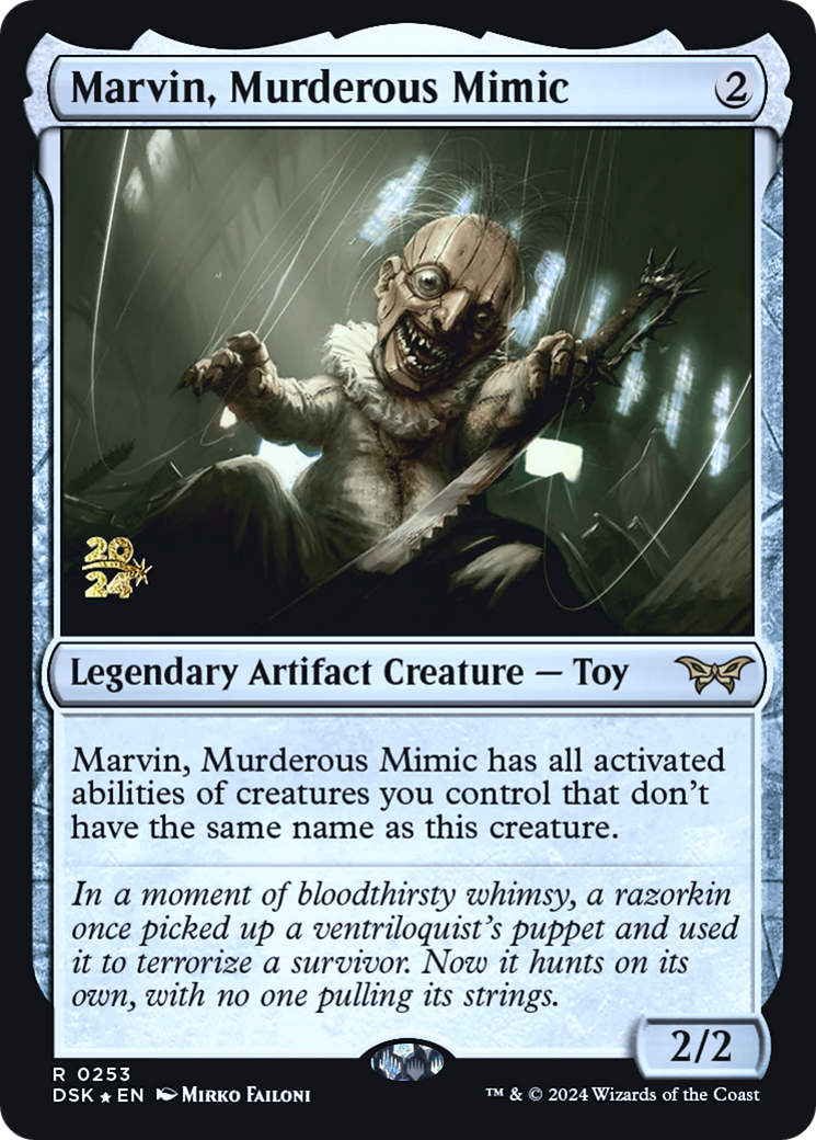 Marvin, Murderous Mimic (PRE-253S) - Duskmourn: House of Horror Promos Foil