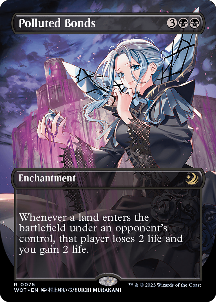 Polluted Bonds (Anime Borderless) (WOT-075) - Wilds of Eldraine: Enchanting Tales (Borderless) Foil