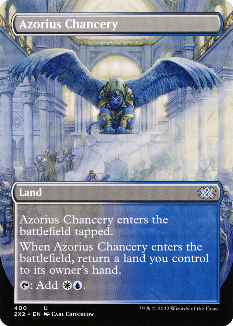 Azorius Chancery (Borderless) (2X2-400) - Double Masters 2022 (Borderless) Foil