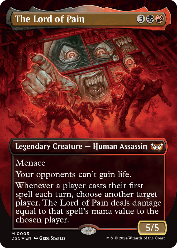 The Lord of Pain (DSC-003) - Duskmourn: House of Horror Commander (Borderless)