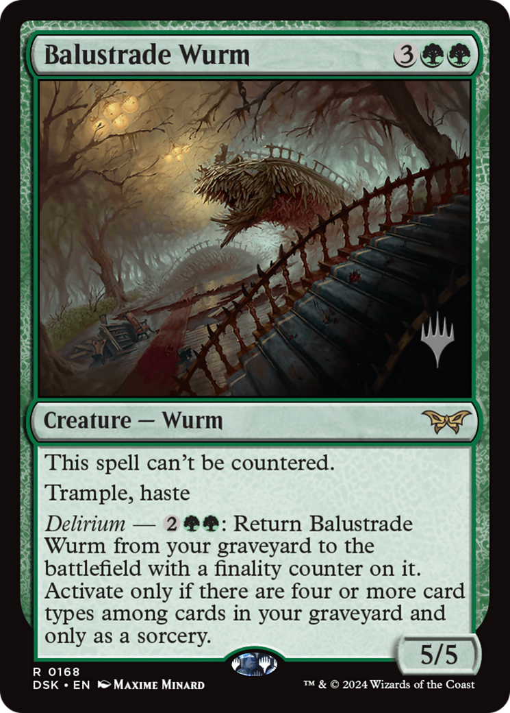 Balustrade Wurm (PPDSK-168P) - Duskmourn: House of Horror Promos Foil